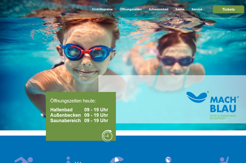 Startseite von mach blau